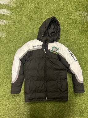 Rochester Rhinos Givova Soccer Puffer Jacket Winter Coat Black/White